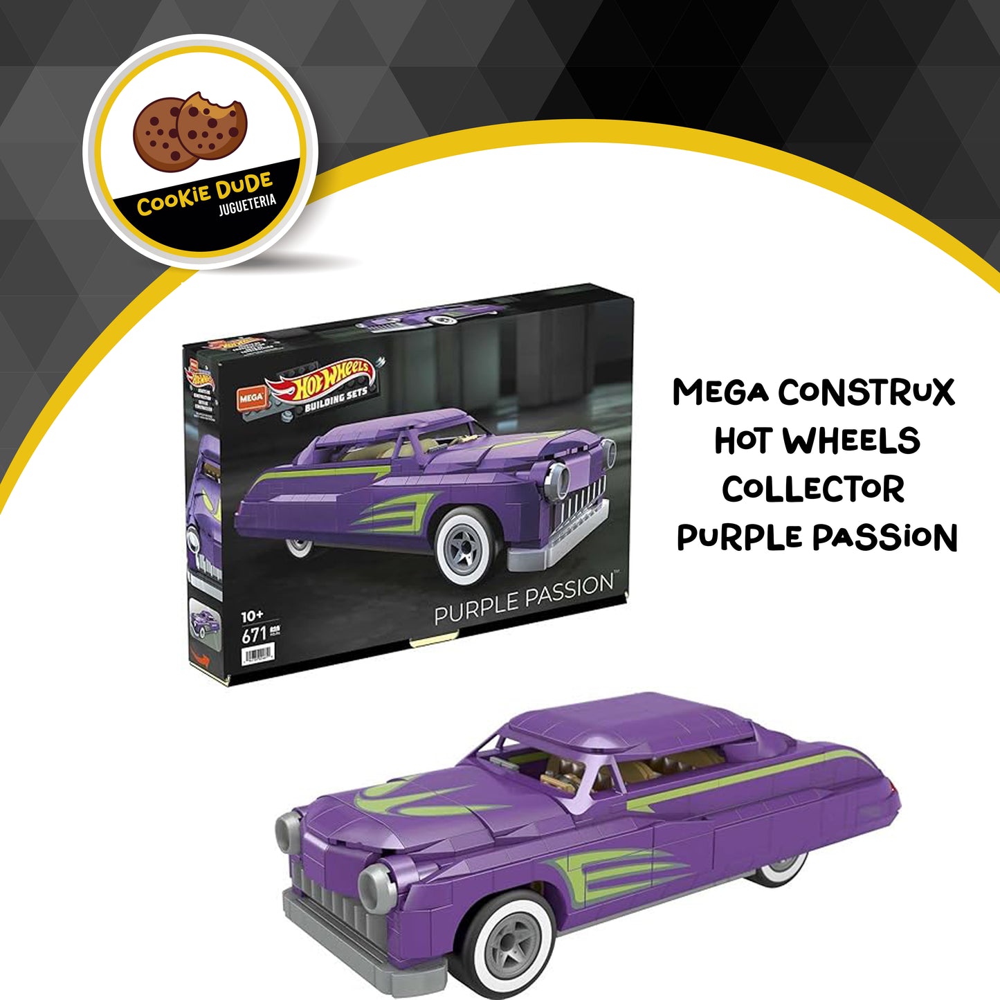 MEGA CONSTRUX HOT WHEELS COLLECTOR PURPLE PASSION