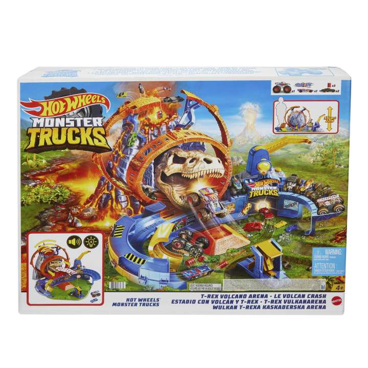 HOT WHEELS MONSTER TRUCKS VOLCANO ARENA PLAYSET