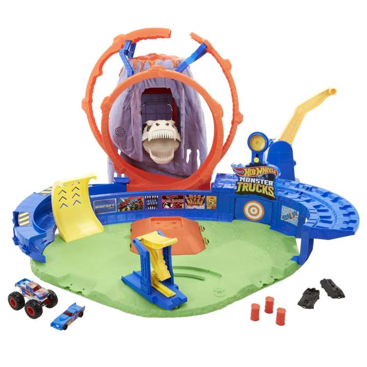 HOT WHEELS MONSTER TRUCKS VOLCANO ARENA PLAYSET